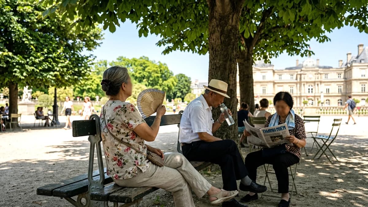 Nắng nóng gay gắt bao trùm Pháp: 24 tỉnh cảnh báo đỏ, người cao tuổi tìm nơi trú ẩn