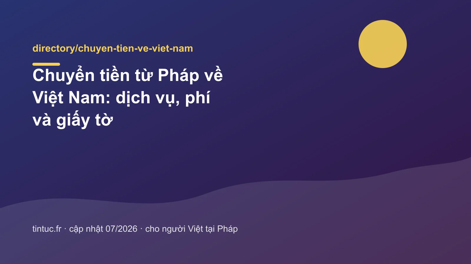 Chuyển tiền từ Pháp về Việt Nam: dịch vụ, phí và giấy tờ
