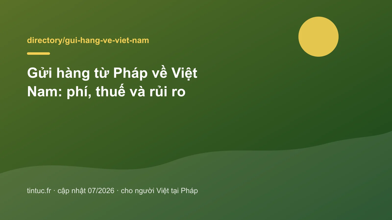 Gửi hàng từ Pháp về Việt Nam: phí, thuế và rủi ro